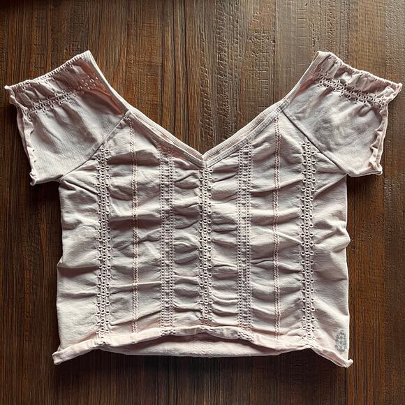 Free People Pink Crop Top - Picture 1 of 6